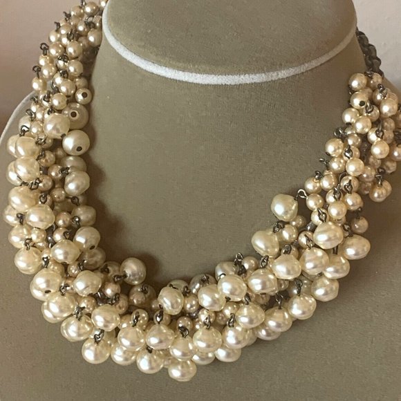 Faith Knight Design House Vintage Faux Pearl Necklace/Choker - 1980s - Picture 1 of 10